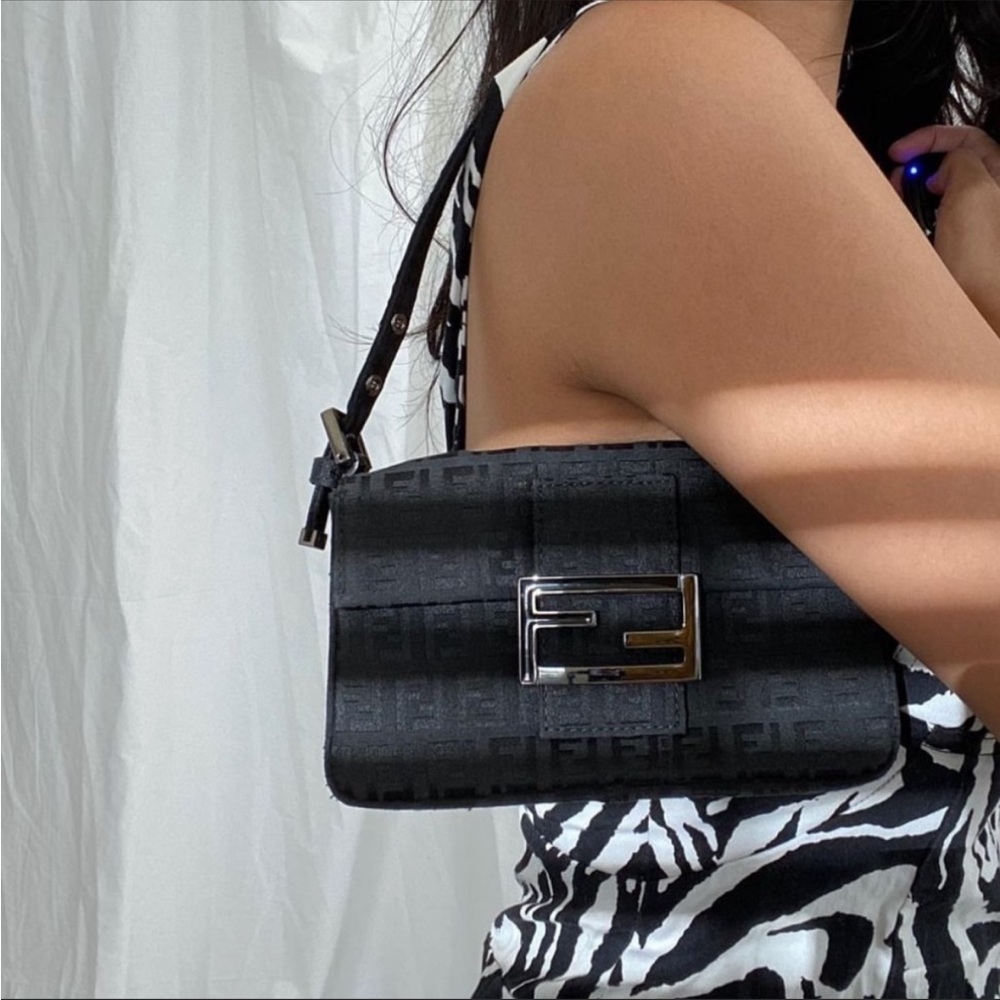Authentic FENDI vintage mini zucchini baguette